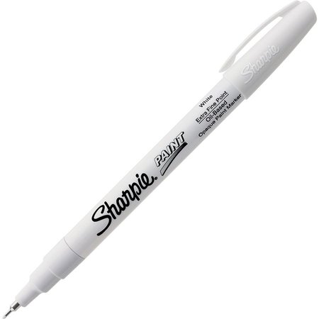 Sharpie Paint Markers, Oil Base, Extra Fine, 12/BD, White PK SAN35531BD